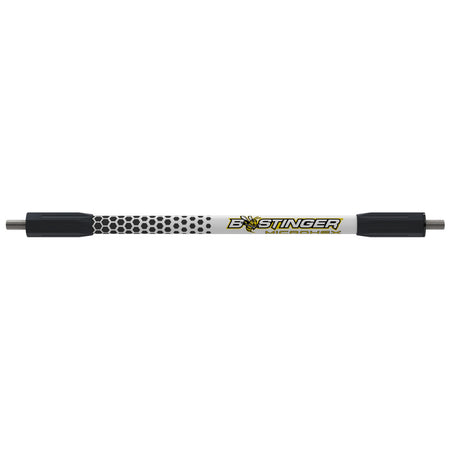 Bee Stinger MicroHex 15 in. Black/White V-Bar Stabilizer with Countervail Technology