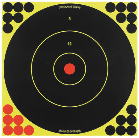 Birchwood Casey Shoot-N-C 12" Bullseye Reactive Self-Adhesive Paper Targets 5 Pack