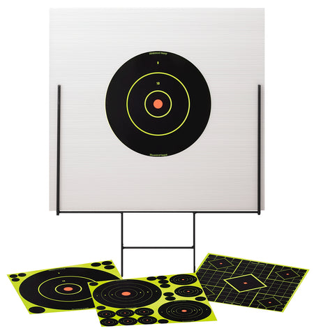 Birchwood Casey Shoot-N-C Portable Range Kit Steel Frame Plastic Backboard and Self-Adhesive Targets