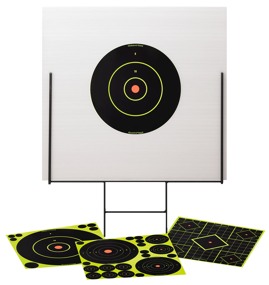 Birchwood Casey Shoot-N-C Portable Range Kit Steel Frame Plastic Backboard and Self-Adhesive Targets