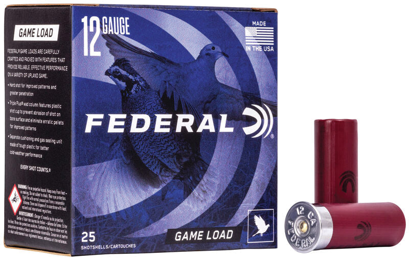 Federal 12 Gauge Shotgun Shells Game-Shok Game Load Upland #6 1 oz 2.75 in