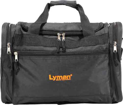 Lyman Black Nylon Handgun Range Bag with Shoulder Strap