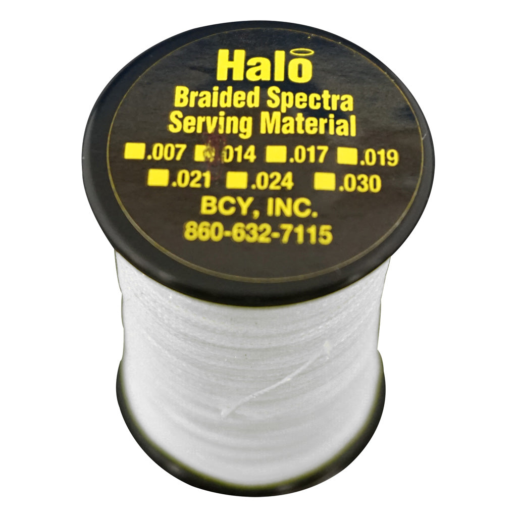 BCY Halo .014 White Braided Bowstring Serving 120 yds.