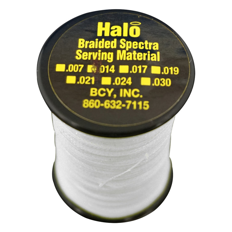 BCY Halo .014 White Braided Bowstring Serving 120 yds.