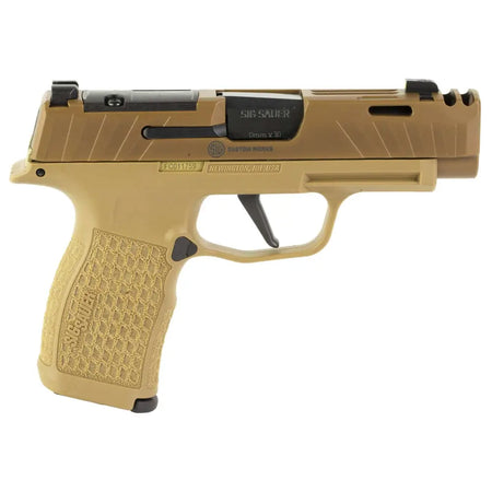 Sig Sauer P365XL Spectre Comp 9mm Pistol, Coyote, Integrated Compensator, 17-Round, Optic Ready