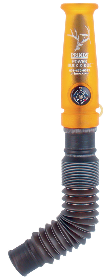 Primos Power Grunter 729 Dual Reed Deer Call - Grunts & Bleats, Black/Gold Plastic