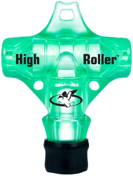 Primos High Roller Polycarbonate Duck Whistle Call with Built-In Roller Bar - Green