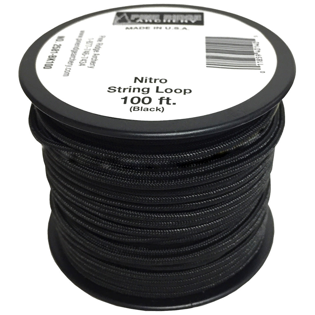Pine Ridge Nitro String Loop Black 100 ft. Braided Low-Stretch