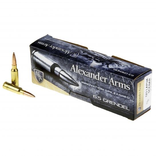 Alexander Arms 6.5mm Grendel AG123LSBOX Lapua Scenar Lapua Scenar Boat Tail Open Tip Match 123 Grain