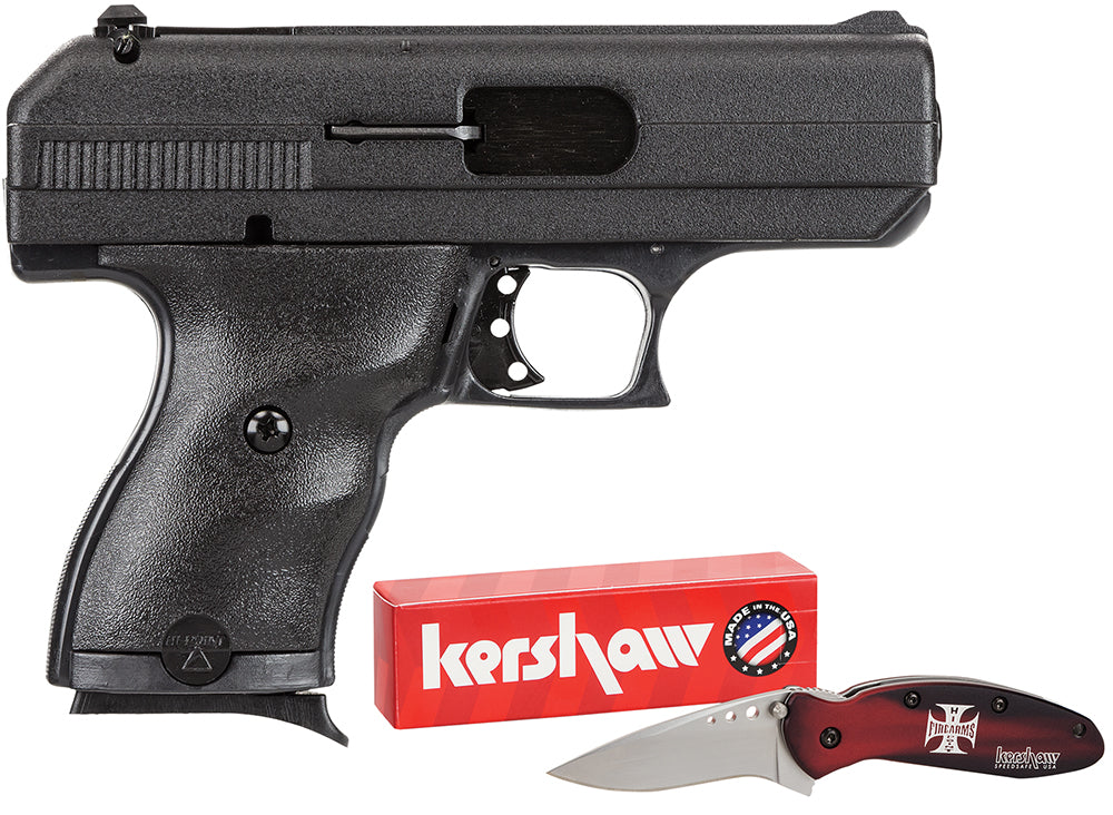 Hi-Point 916HCKNIFE C9 9mm Luger Pistol w/Knife, 8+1, Integral Compensator Barrel