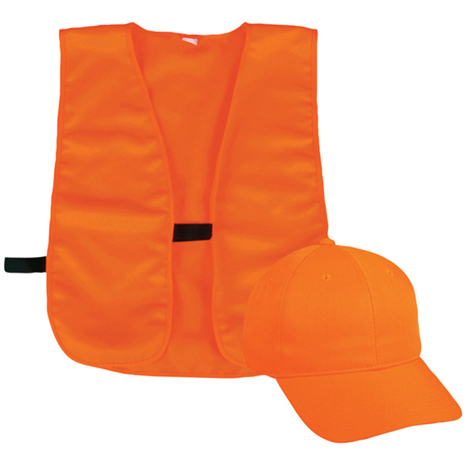 Outdoor Cap Youth Blaze Orange Hunting Vest and Cap Set