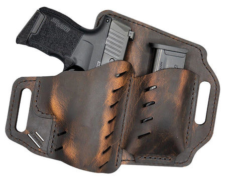 Versacarry Guardian Leather OWB Holster w/Mag Pouch Sub-Compact Right Hand Size 4