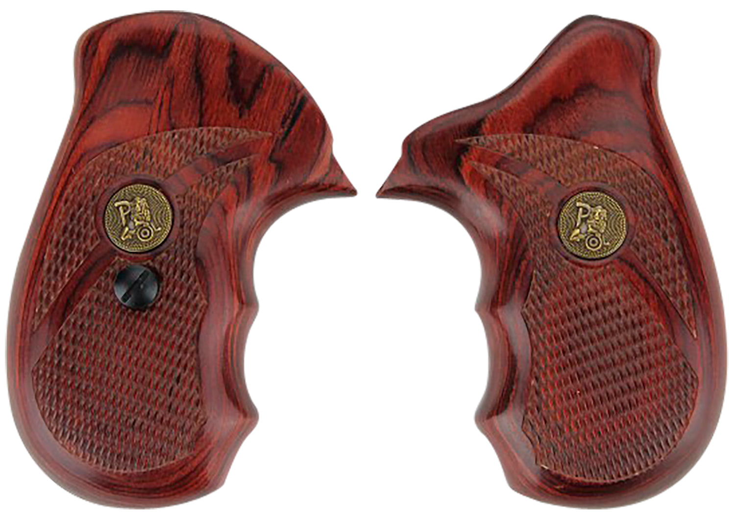 Pachmayr Renegade Grip 63000 CNC Checkered Rosewood Laminate – S&W J Frame Round Butt