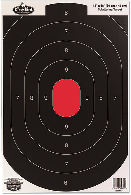Birchwood Casey Dirty Bird Silhouette Impact Splatter Tagboard Pistol Targets 12"x18" 8 Per Pkg