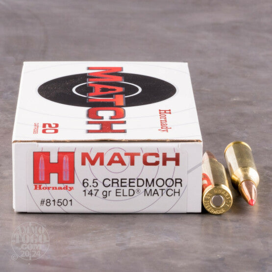 Hornady 6.5mm Creedmoor 81501 ELD Match Extremely Low Drag-Match 147 Grain