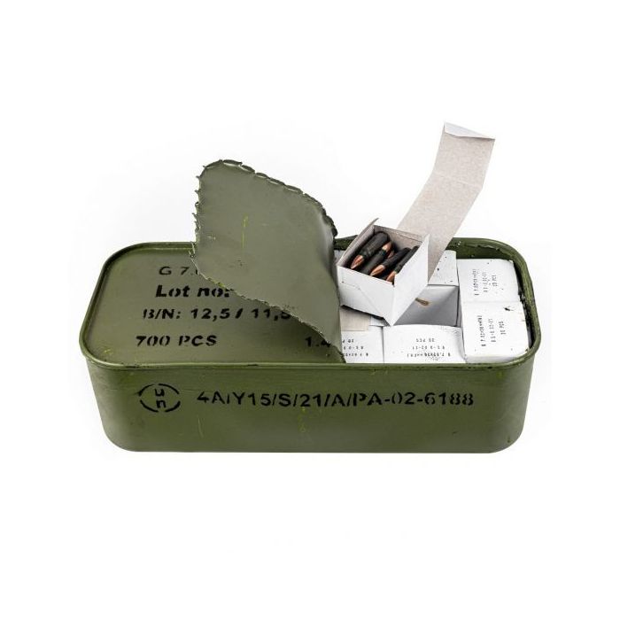 Century Arms 7.62x39mm Rifle Ammo Steel Case Lead Core Romanian Full Metal Jacket Boat Tail FMJ 123 grain 