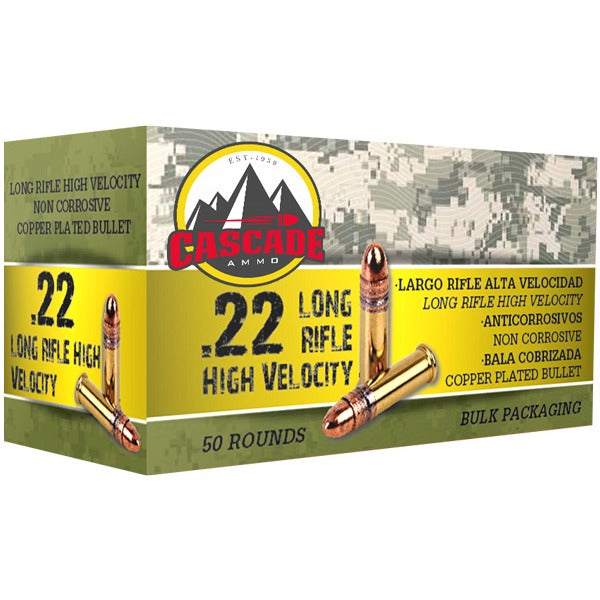 Cascade Cartridge 22 LR 40 Grain Copper Plated Round Nose High Velocity