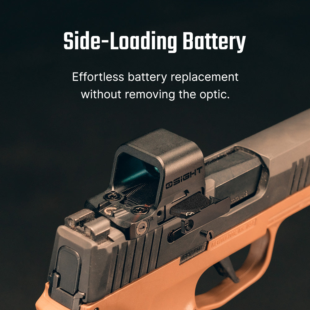 Osight K Red Dot Sight 6 MOA Dot RMSc Footprint with Side-Loading Battery