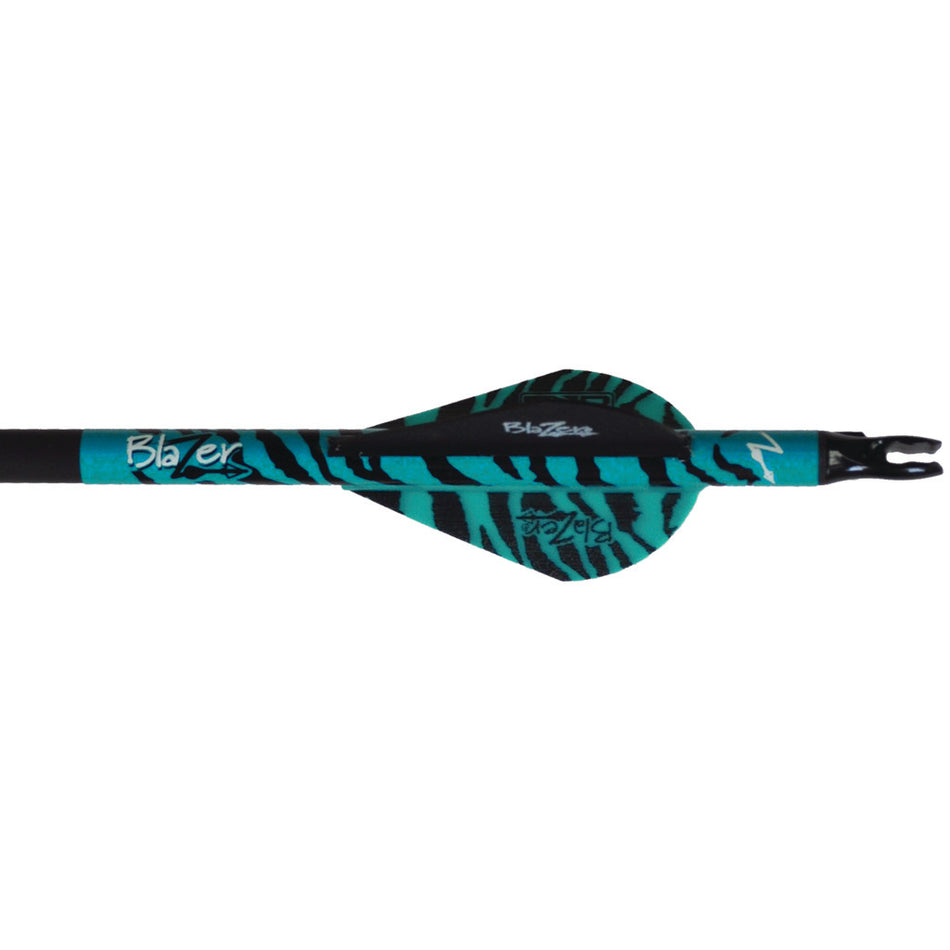 Bohning Teal Tiger Blazer Arrow Vanes 36 pk.