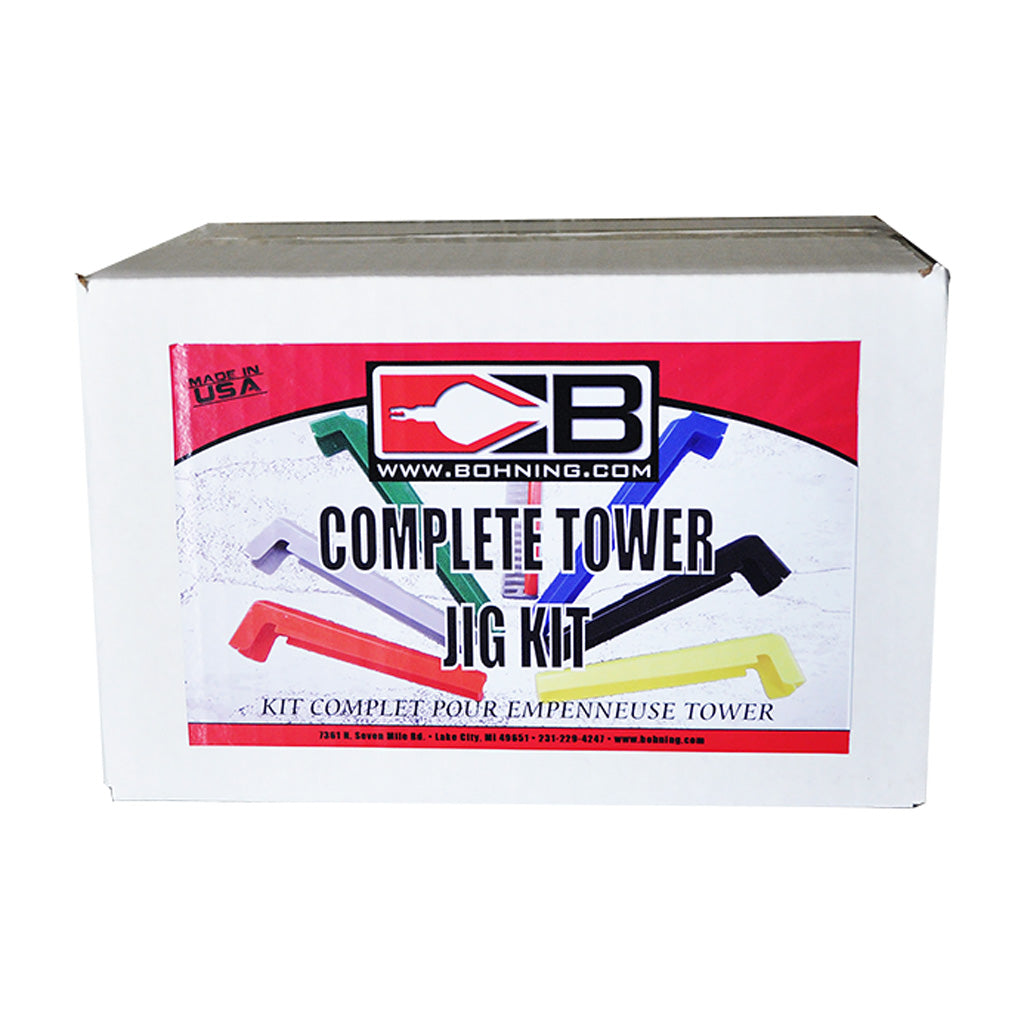 Bohning Tower Jig Complete Fletching Kit with 7 Arm Sets