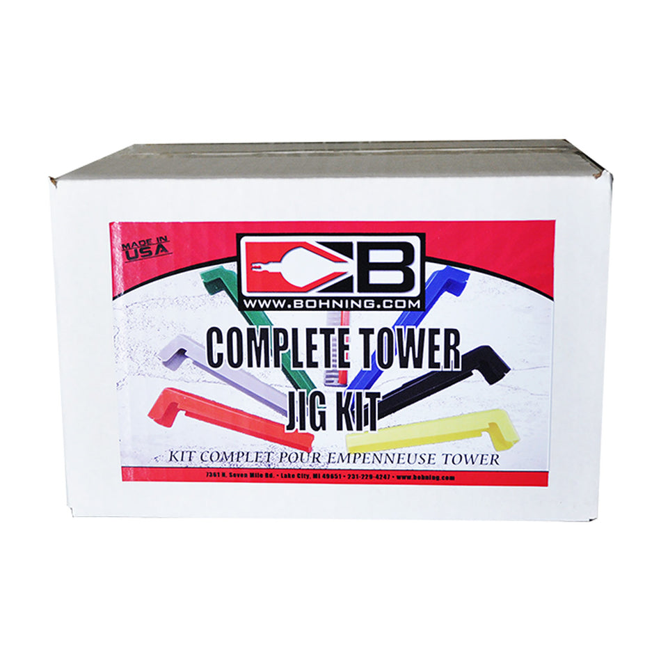 Bohning Tower Jig Complete Fletching Kit with 7 Arm Sets