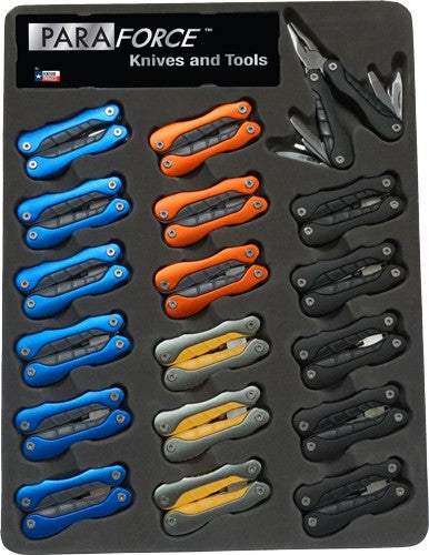 AccuSharp Paraforce 18-Piece Multi-Tool Set - Blue, Yellow, Orange, Black