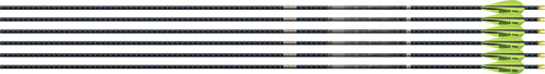 Easton 4MM EMJ 400 Match Grade Arrow 6-Pack w/ 3" AAE Hybrid Vanes