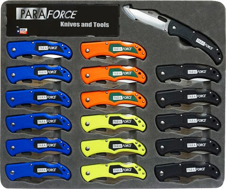 AccuSharp Paraforce 18-Piece Lock Back Knife Set with Felt Counter Display