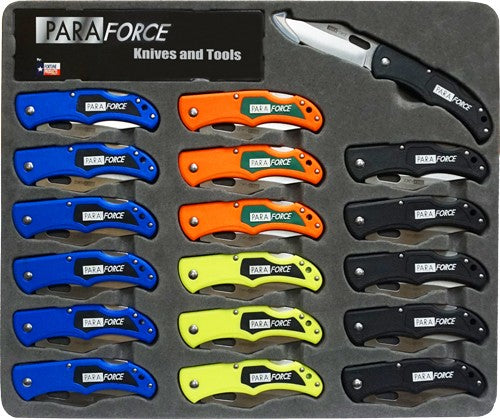 AccuSharp Paraforce 18-Piece Lock Back Knife Set with Felt Counter Display