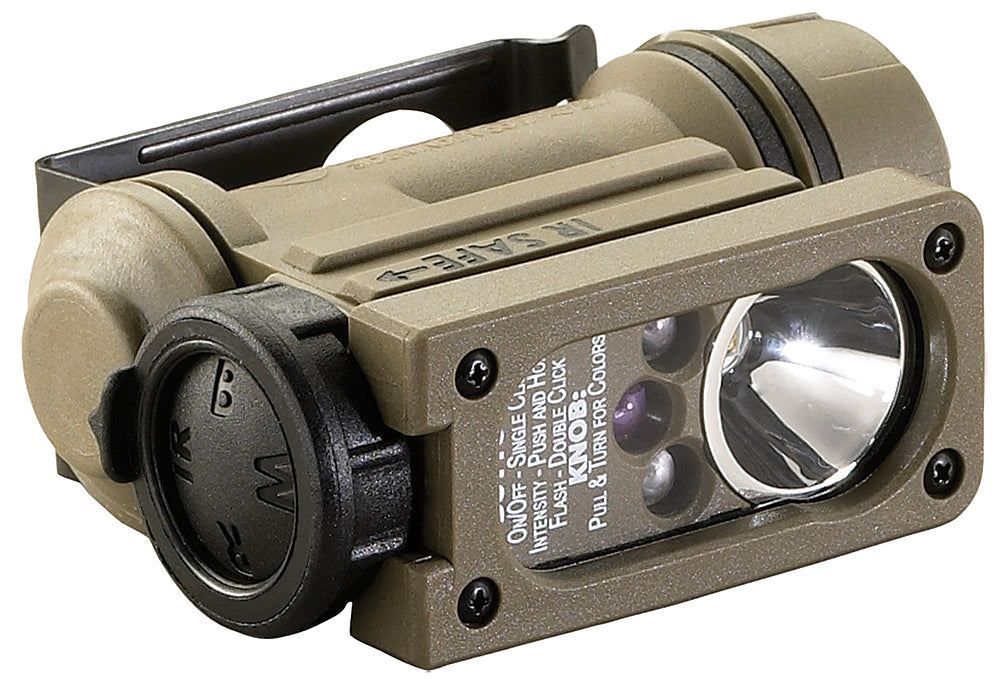 Streamlight Sidewinder Compact II Coyote Military Flashlight 55 Lumens Multi-Color C4 LED