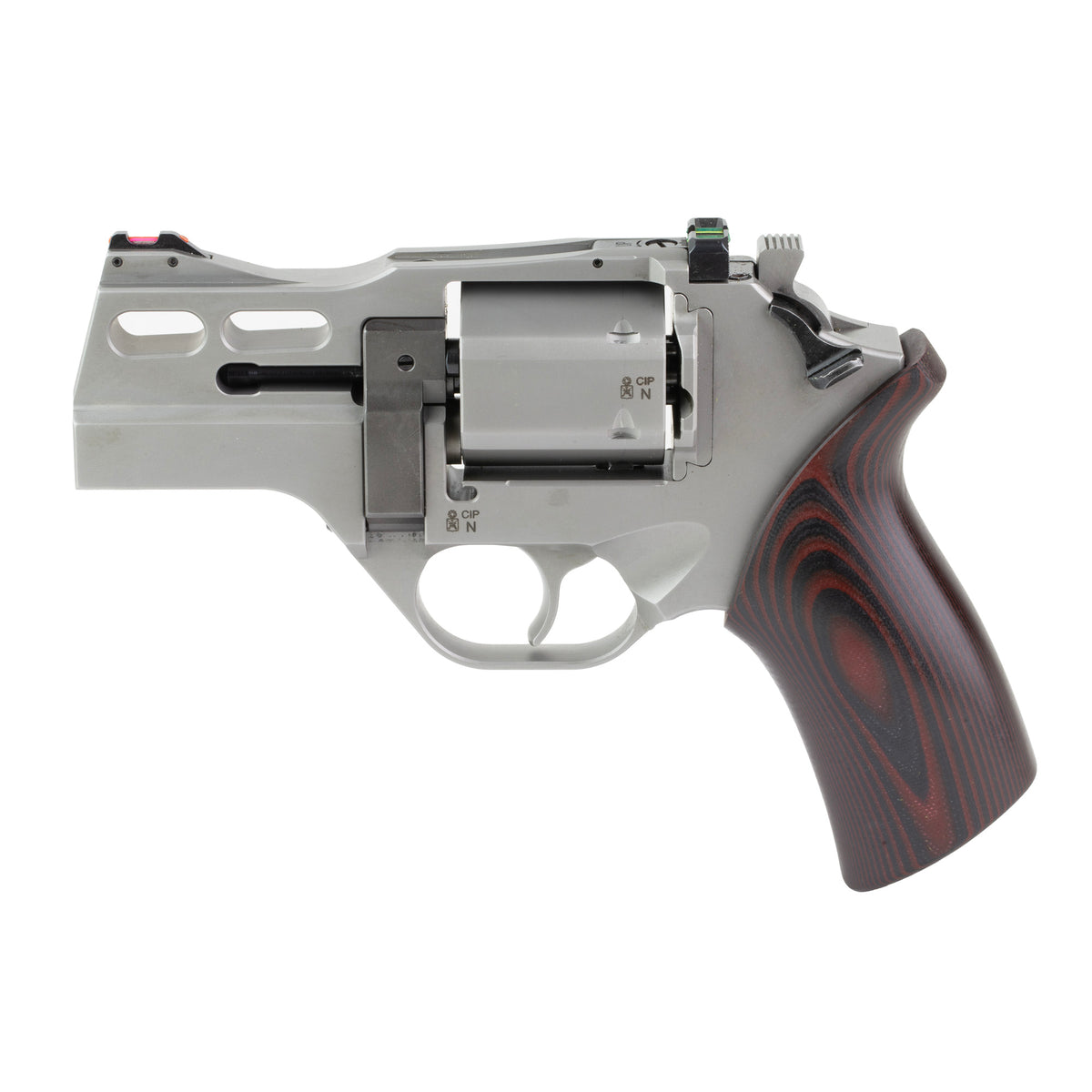 Chiappa Firearms 340353 Rhino 30DSX .357 Mag 6-Shot 3in Stainless Steel Barrel & Cylinder, Black/Red G10 Grip