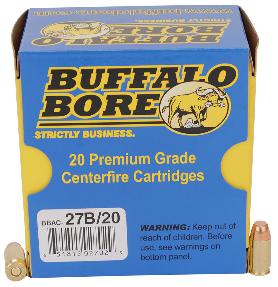 Buffalo Bore .380 ACP/Auto 27B20 Personal Defense Full Metal Jacket Flat Nose FMJFN 95 Grain