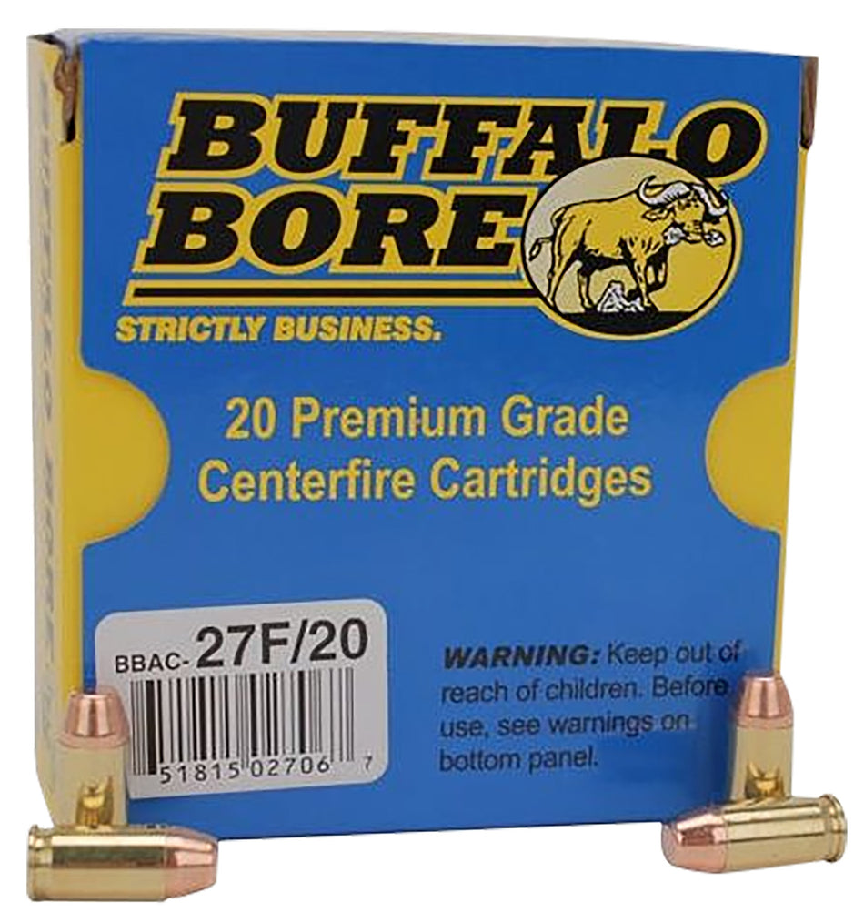 Buffalo Bore .380 ACP/Auto 27F20 Standard Pressure Full Metal Jacket Flat Nose FMJFN 95 Grain