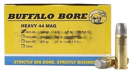 Buffalo Bore .44 Magnum 4A20 Heavy Hard Cast Lead Flat Nose 305 Grain