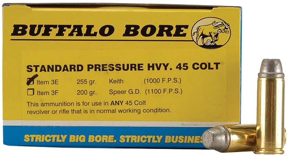 Buffalo Bore .45 Long Colt 3E20 Standard Pressure Gas Checked Soft Cast 255 Grain