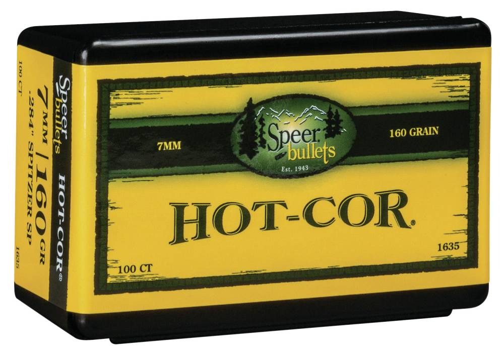 Speer Hot-Cor 7mm Caliber .284 160 Grain Soft Point Reloading Bullets 100/Box