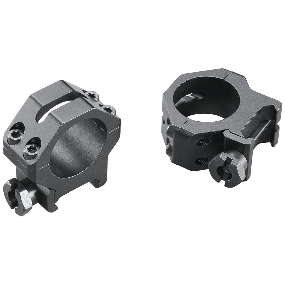 Weaver Mounts 48360 Skeleton Rings 1" Medium Matte Black Four-Hole