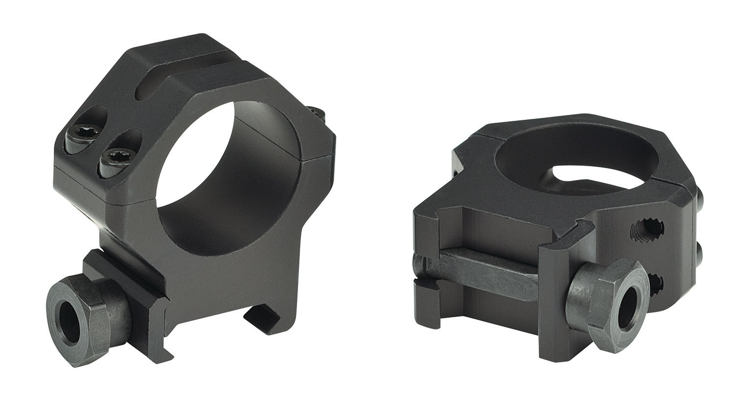 Weaver Mounts 48361 Skeleton Rings 1" High Matte Black Four-Hole