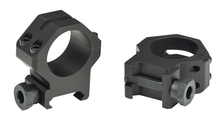 Weaver Mounts 48361 Skeleton Rings 1" High Matte Black Four-Hole