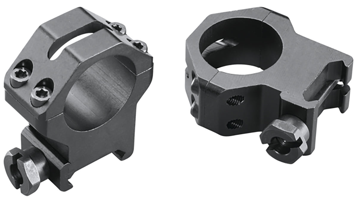 Weaver Mounts 48362 Skeleton Rings 1" Extra High Matte Black Four-Hole