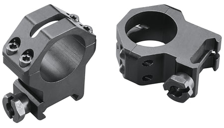 Weaver Mounts 48362 Skeleton Rings 1" Extra High Matte Black Four-Hole
