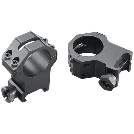 Weaver Mounts 48363 Skeleton Rings 1" XX High Matte Black Aluminum Four-Hole