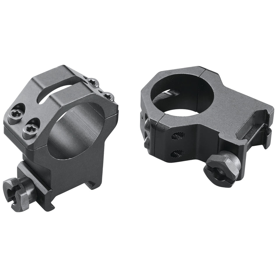 Weaver Mounts 48363 Skeleton Rings 1" XX High Matte Black Aluminum Four-Hole