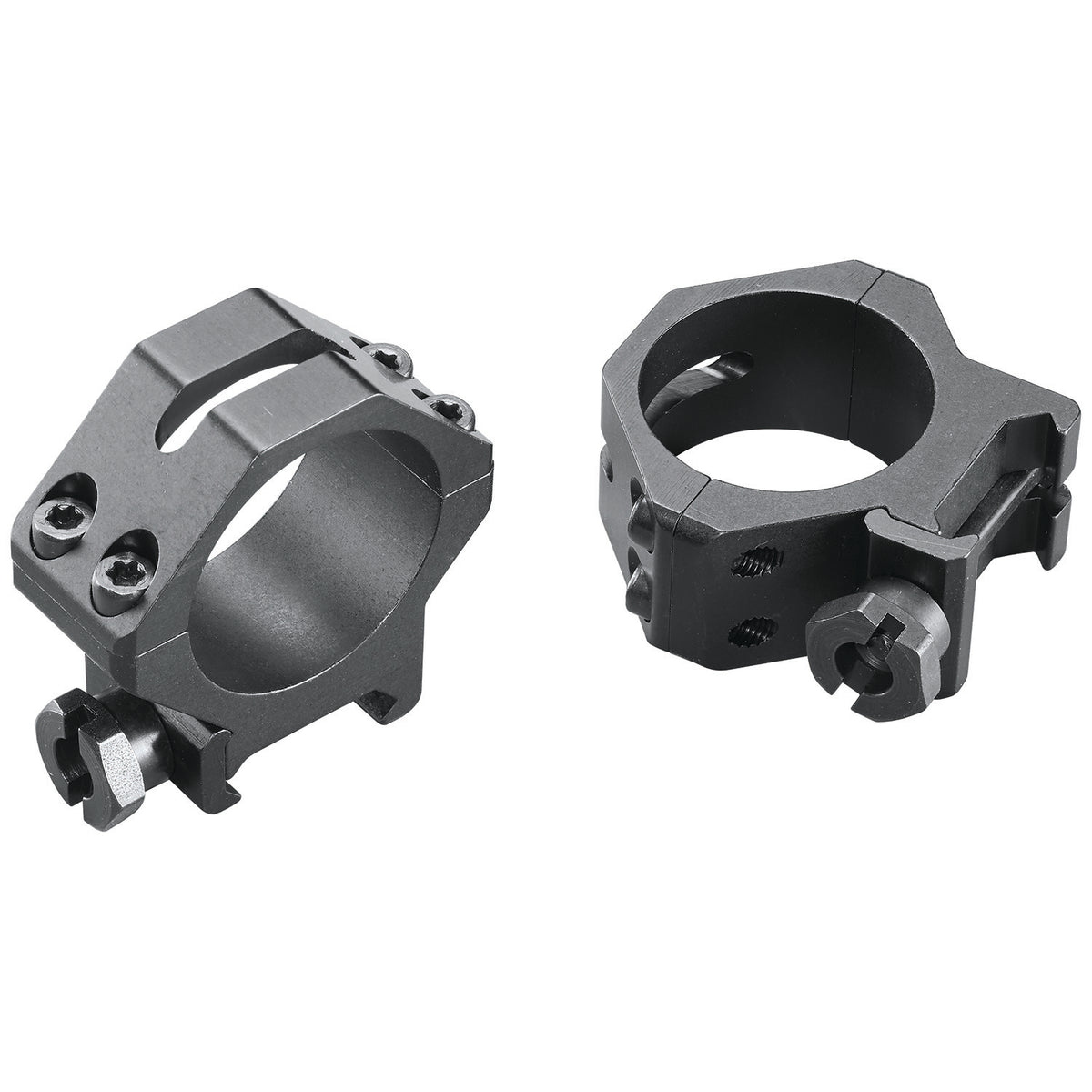 Weaver Mounts 48364 Skeleton Rings 30mm Low Matte Black Four-Hole