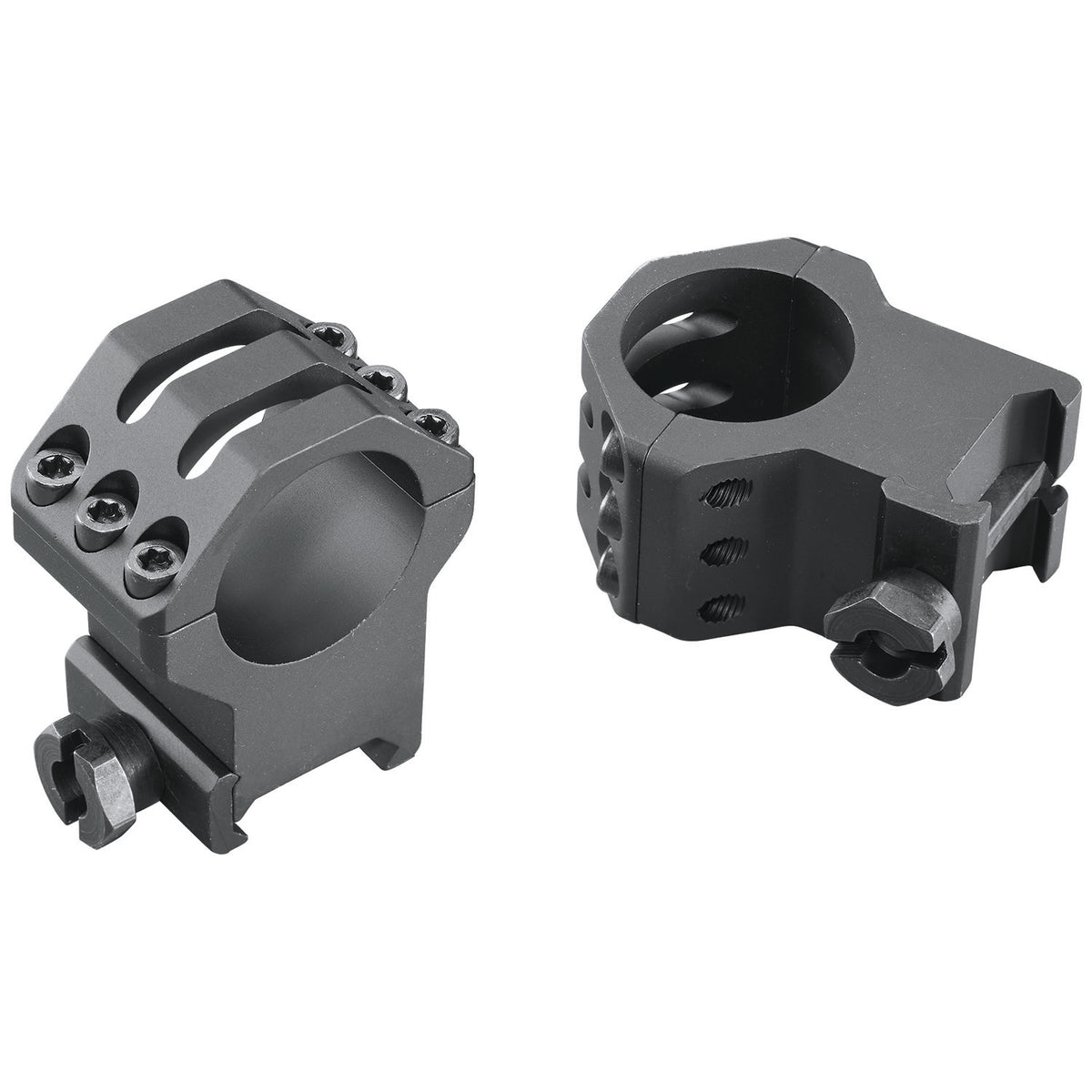 Weaver Mounts 99691 Picatinny Rings 1" XX High Matte Black Six-Hole