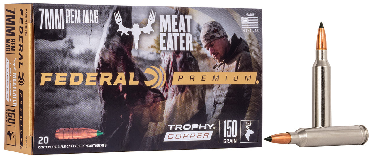 Federal 7mm Remington Mag P7RTC3 Premium Trophy Copper 150 Grain