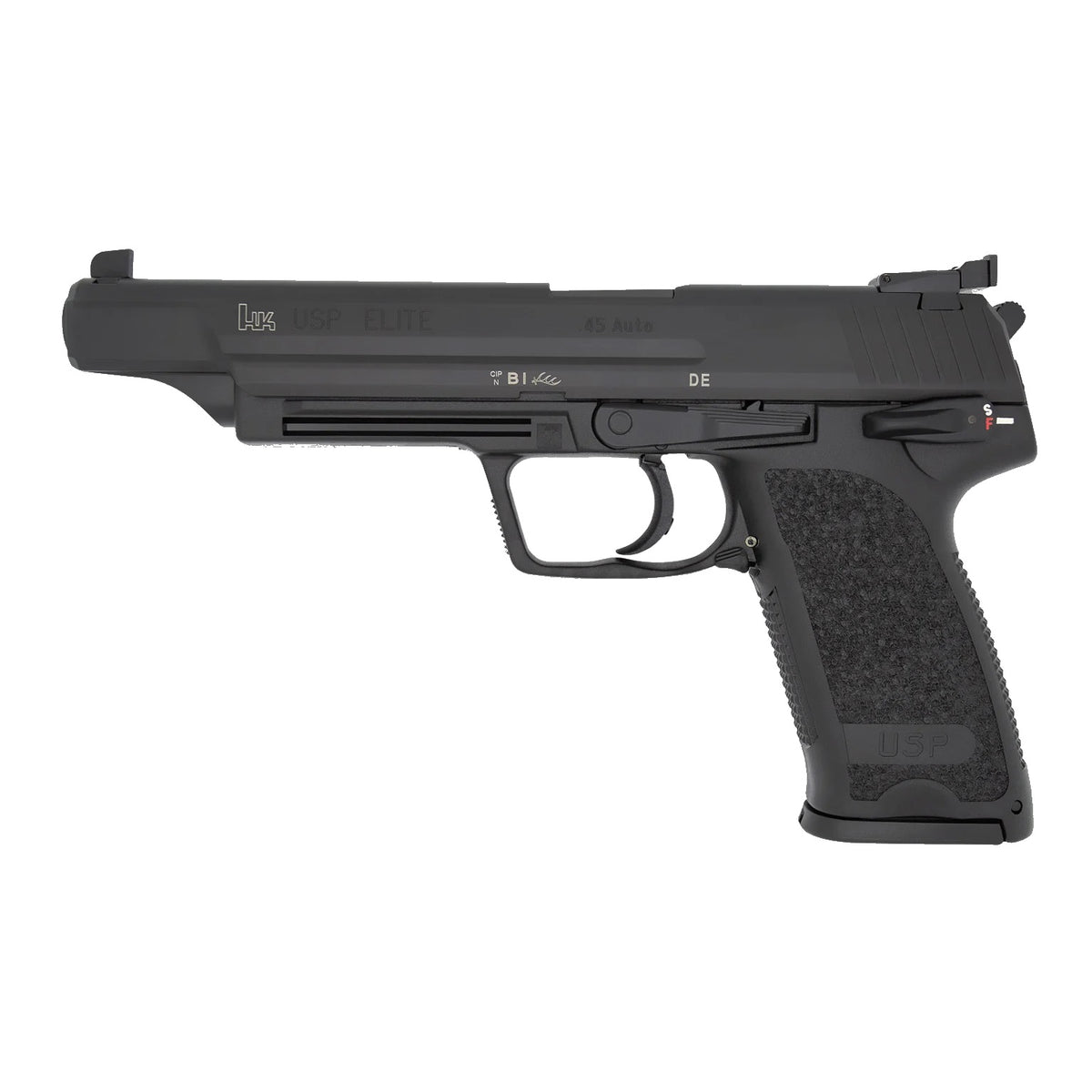 HK USP V1 Elite .45 ACP Pistol, 6.02" Stainless Barrel, 12+1 Capacity, Includes Two Magazines