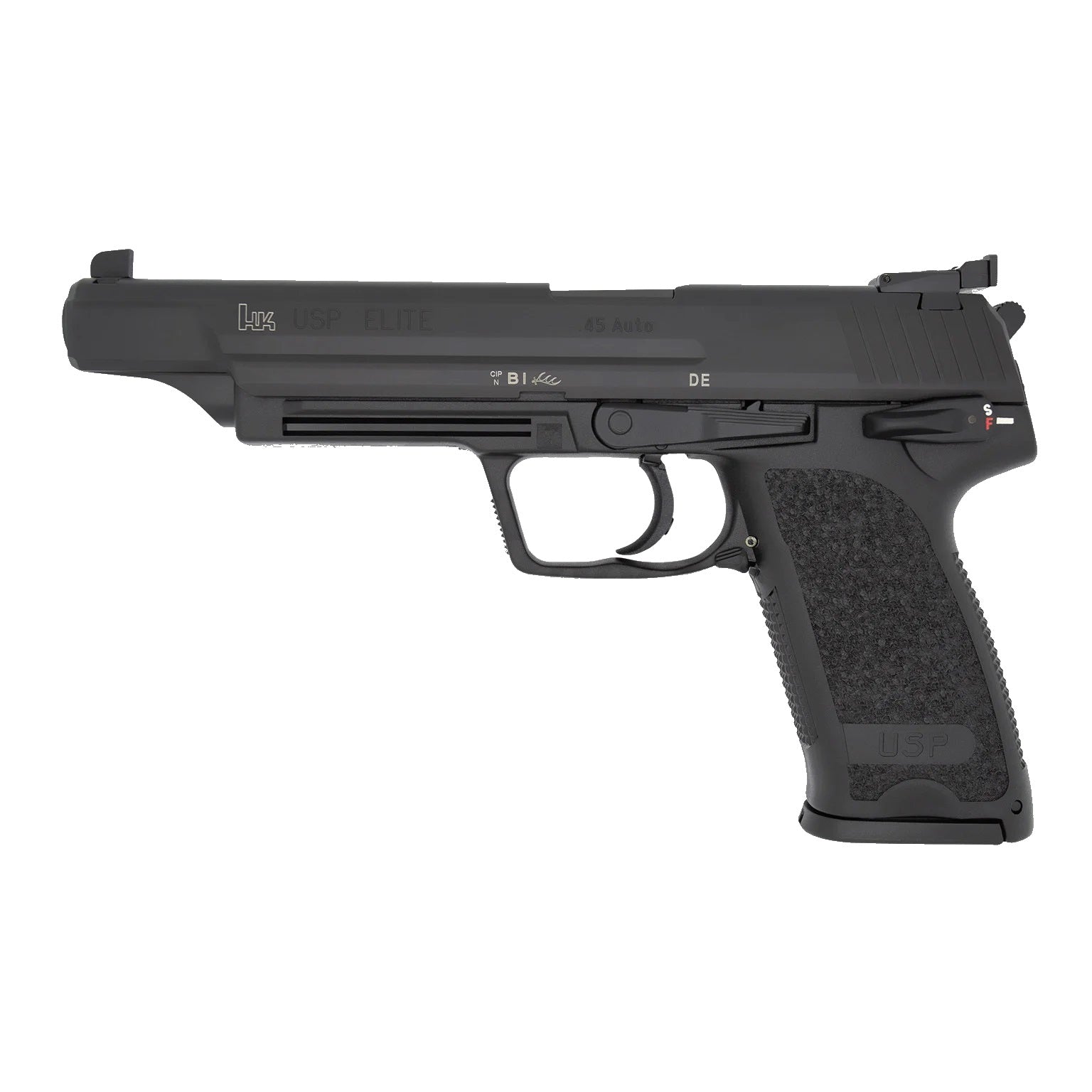 HK USP V1 Elite .45 ACP Pistol, 6.02" Stainless Barrel, 12+1 Capacity, Includes Two Magazines