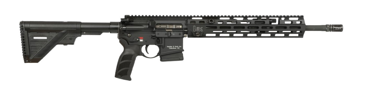 HK 81000828 MR556 A4 5.56x45mm 10+1 16.50" Black Threaded Barrel, Black Picatinny Rail, M-LOK Handguard, 6 Position Black Synthetic Stock, Ambidextrous