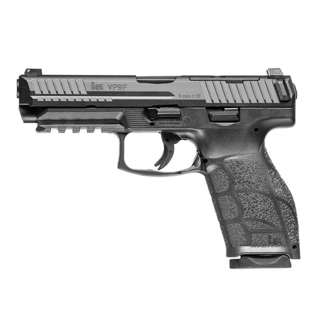 HK 81001065 VP9A1 Full Size 9mm Luger 15+1 4.53" Barrel, Black Steel Optic Ready/Serrated Slide, Black Polymer Frame w/Picatinny Rail, Interchangeable Backstrap Grip, Ambidextrous